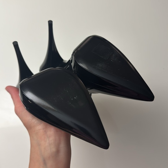 Zizi Black Patent Leather Ankle Strap Pump - Picture 10 of 11